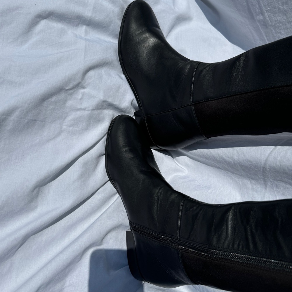 Michael Kors stretch leather black knee high boots in size 7.5 - Picture 3 of 13
